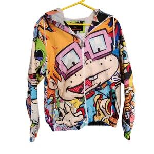 Members Only X Nickelodeon Size Small Rugrats SpongeBob Windbreaker Mens
